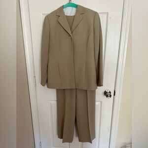 Three Piece Beige Pants Suit